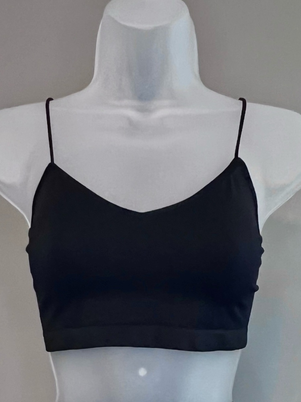 Free People Black Satin Cami Bralette
